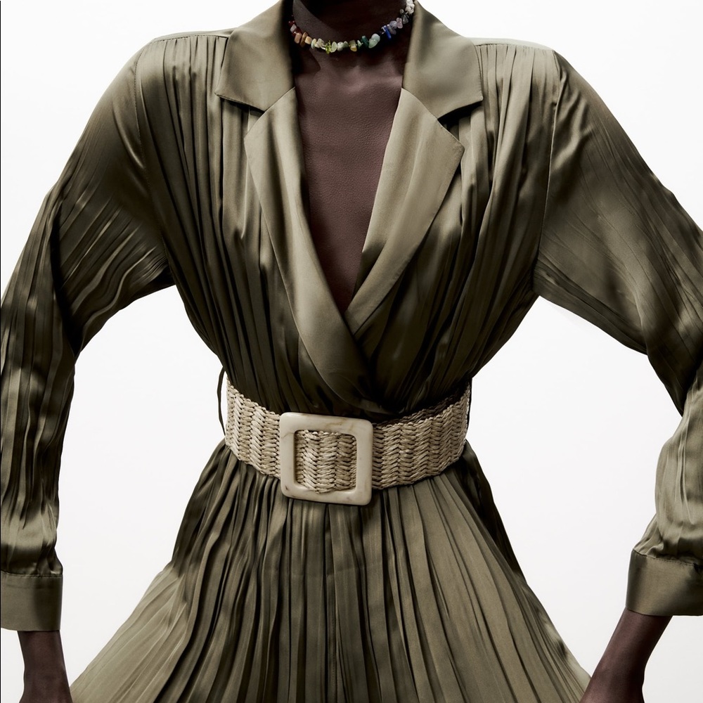 BELTED WRINKLED LOOK JUMPSUIT - Picture 4 of 13